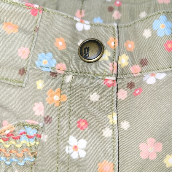 🏝 Vintage Gymboree Island Getaway Floral Print Bermuda Shorts Girls 6 Adj Waist - Picture 2 of 7